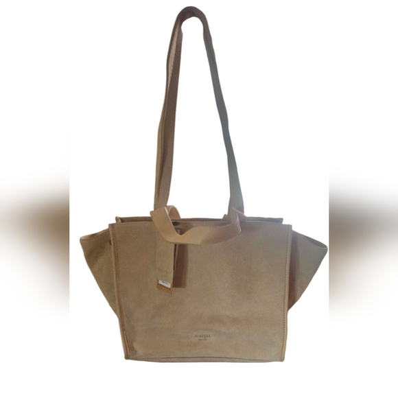 Margot New York Handbags - Margot New York Jamee Suede Tote w/ Interior Bag Very Roomy Double Handle NWT